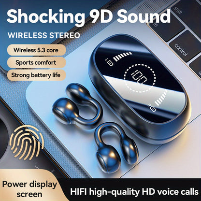 Wireless Sports Earbuds - Sweat-Resistant Ear Clip Earphones