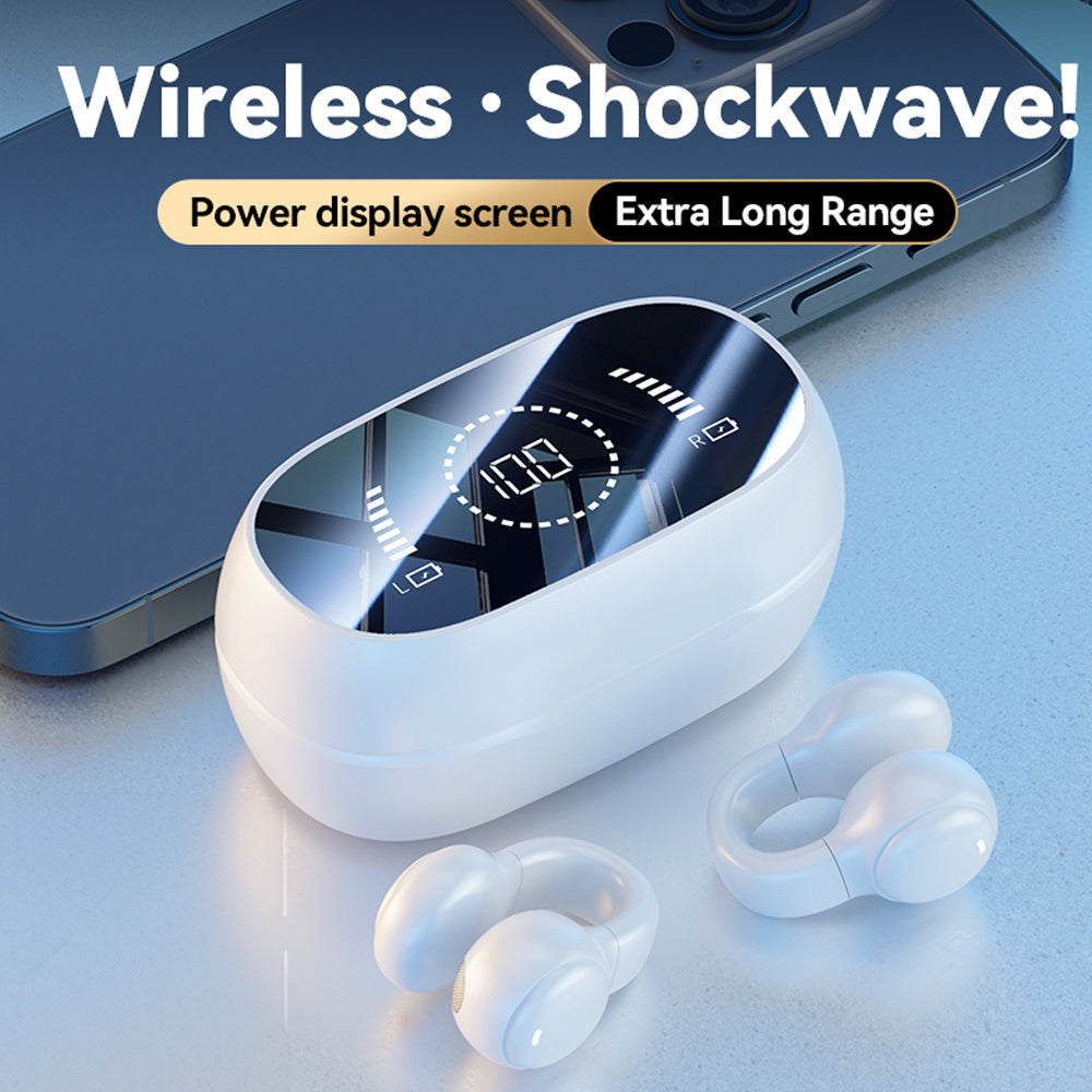 Wireless Sports Earbuds - Sweat-Resistant Ear Clip Earphones