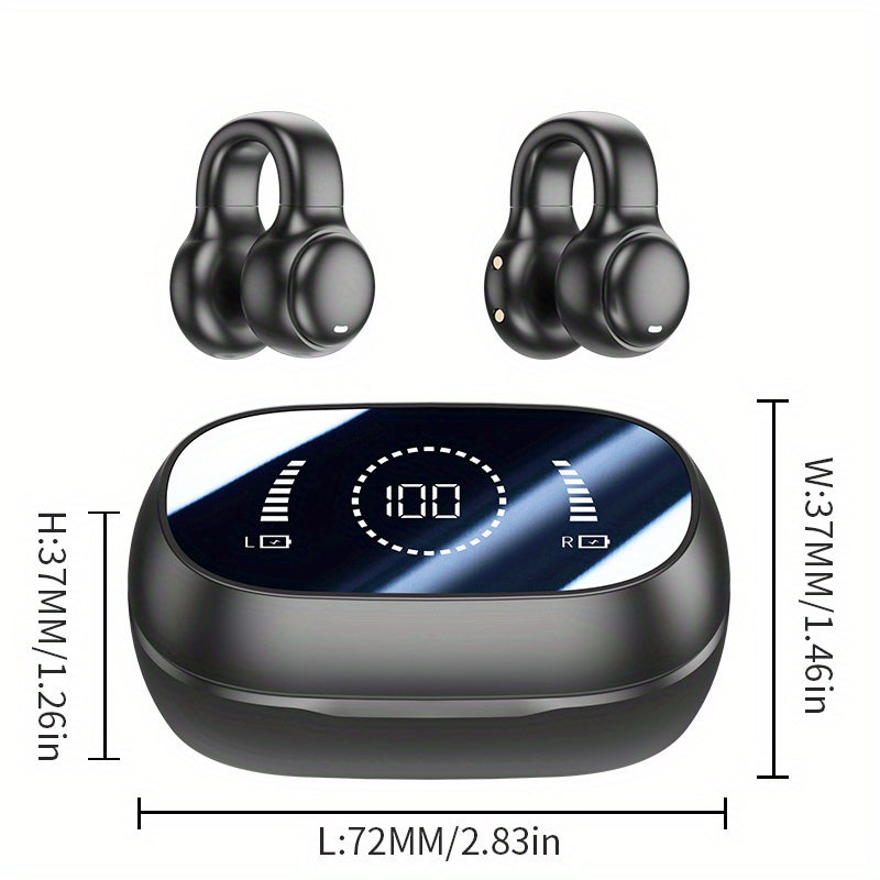 Wireless Sports Earbuds - Sweat-Resistant Ear Clip Earphones