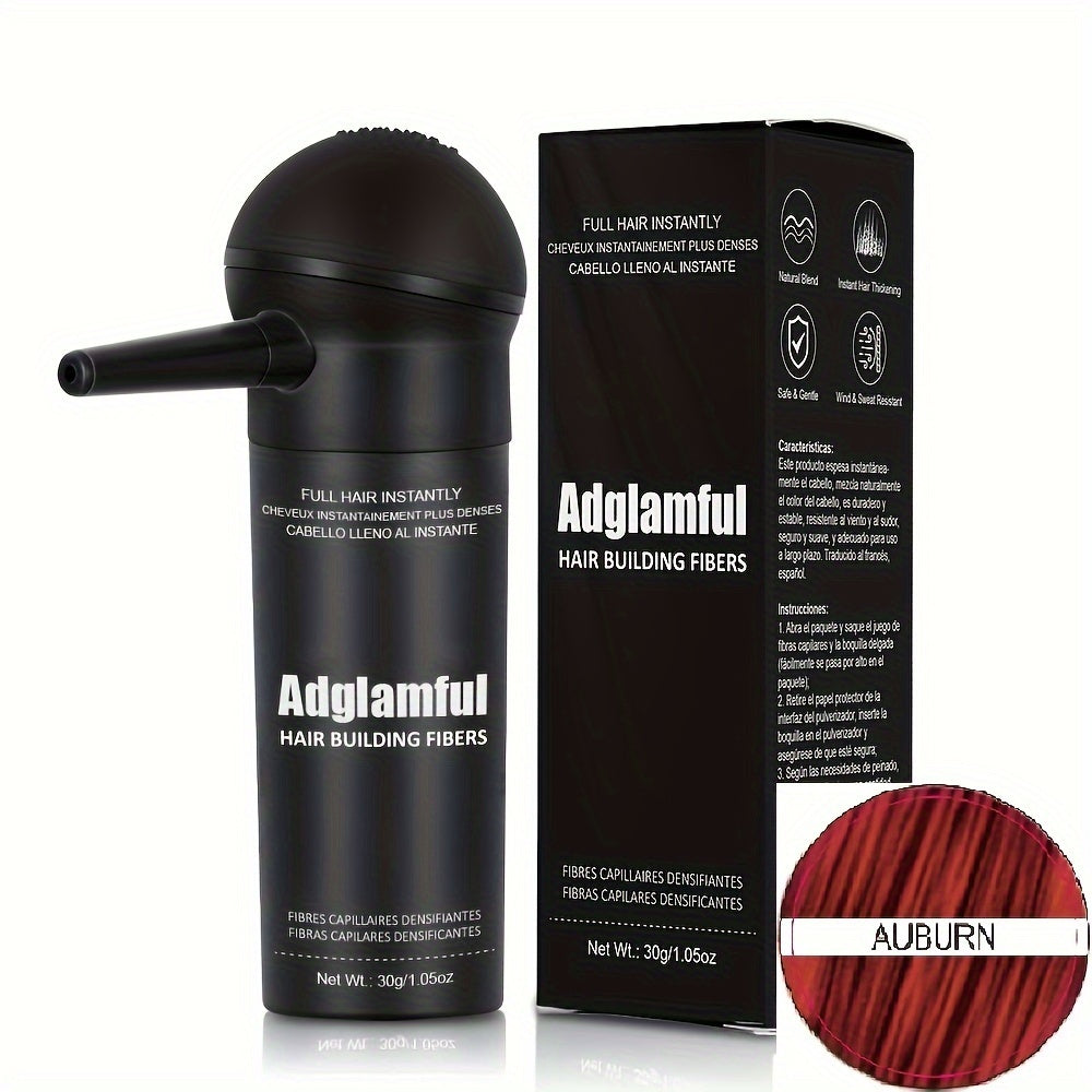Adglamful Hair Building Fiber Powder - Instantly Thickens