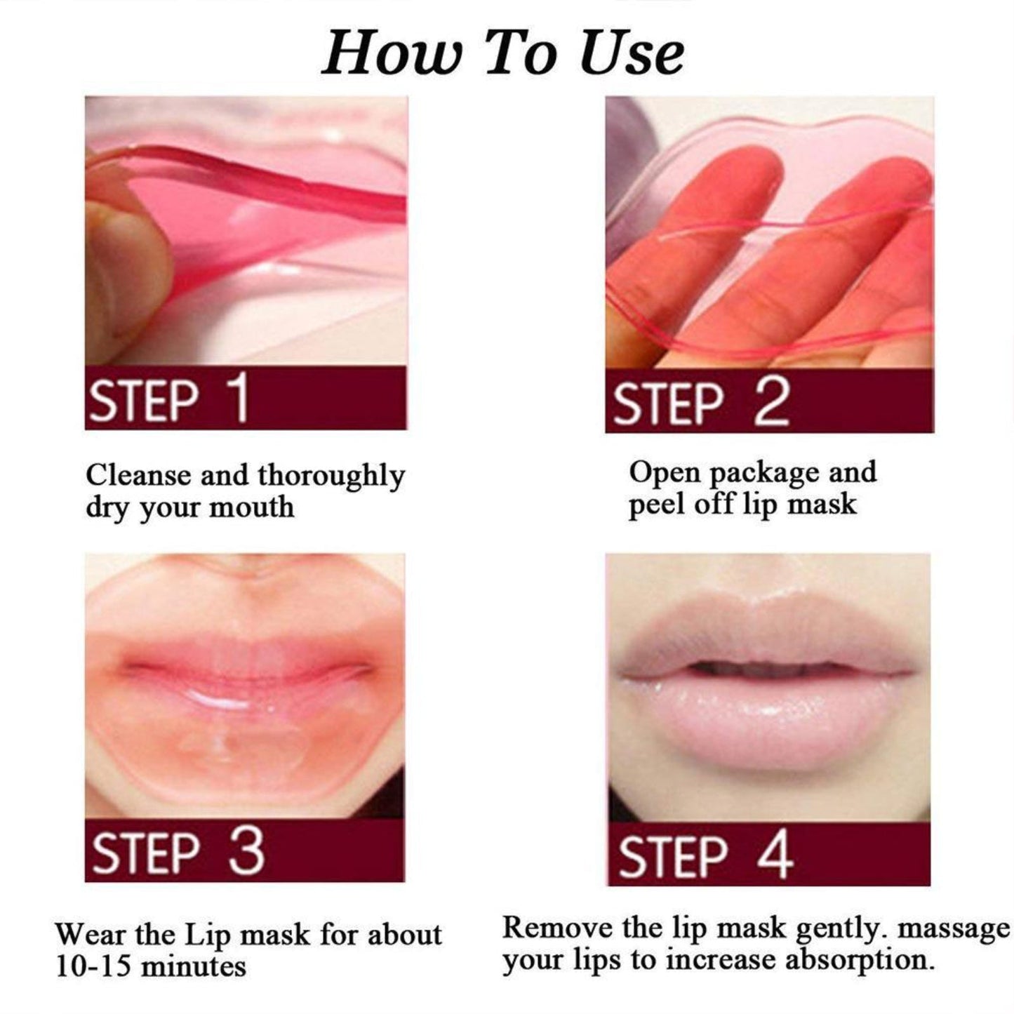 Plumping Pink Crystal Lip Mask Patches