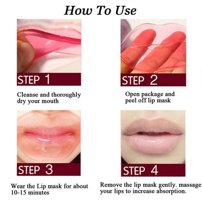 Plumping Pink Crystal Lip Mask Patches
