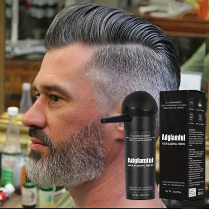 Adglamful Hair Building Fiber Powder - Instantly Thickens