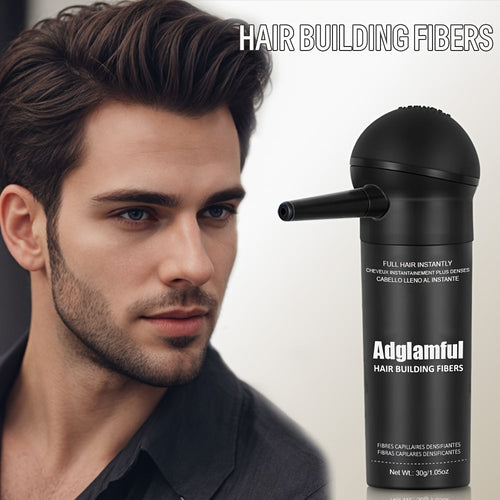 Adglamful Hair Building Fiber Powder - Instantly Thickens