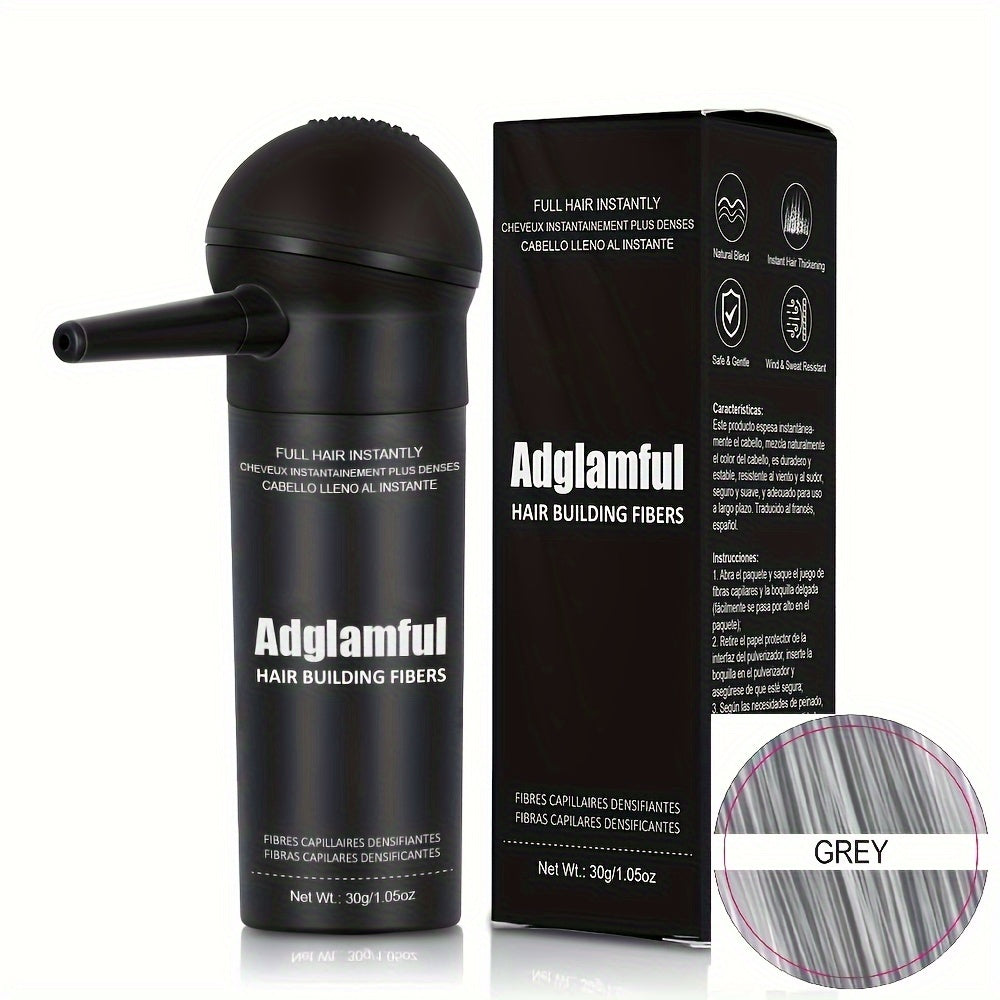 Adglamful Hair Building Fiber Powder - Instantly Thickens