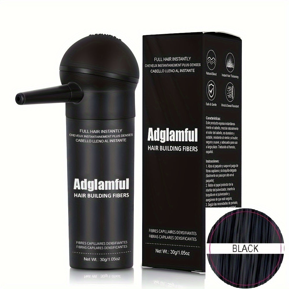 Adglamful Hair Building Fiber Powder - Instantly Thickens