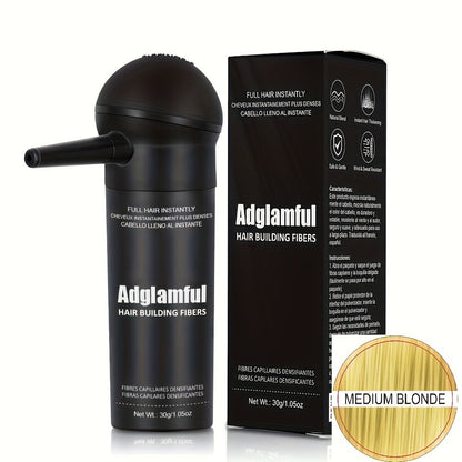 Adglamful Hair Building Fiber Powder - Instantly Thickens