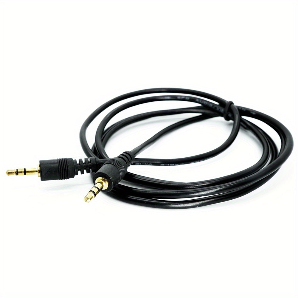 3.5mm Male to Male Stereo Audio Cable, AUX Tangle-Resistant for Headphones, PC, Home/Car to Other Stereo System, 3.5 mm (4.9ft/1.5m) Black AUX