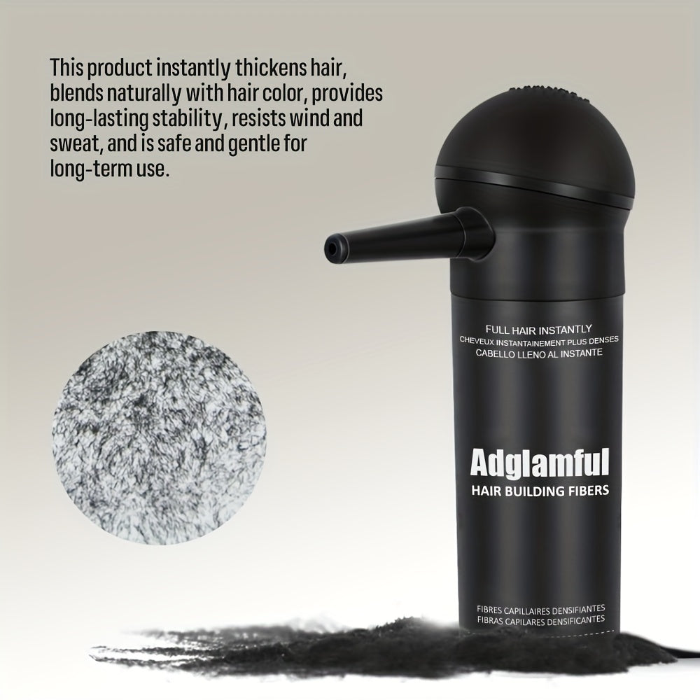 Adglamful Hair Building Fiber Powder - Instantly Thickens