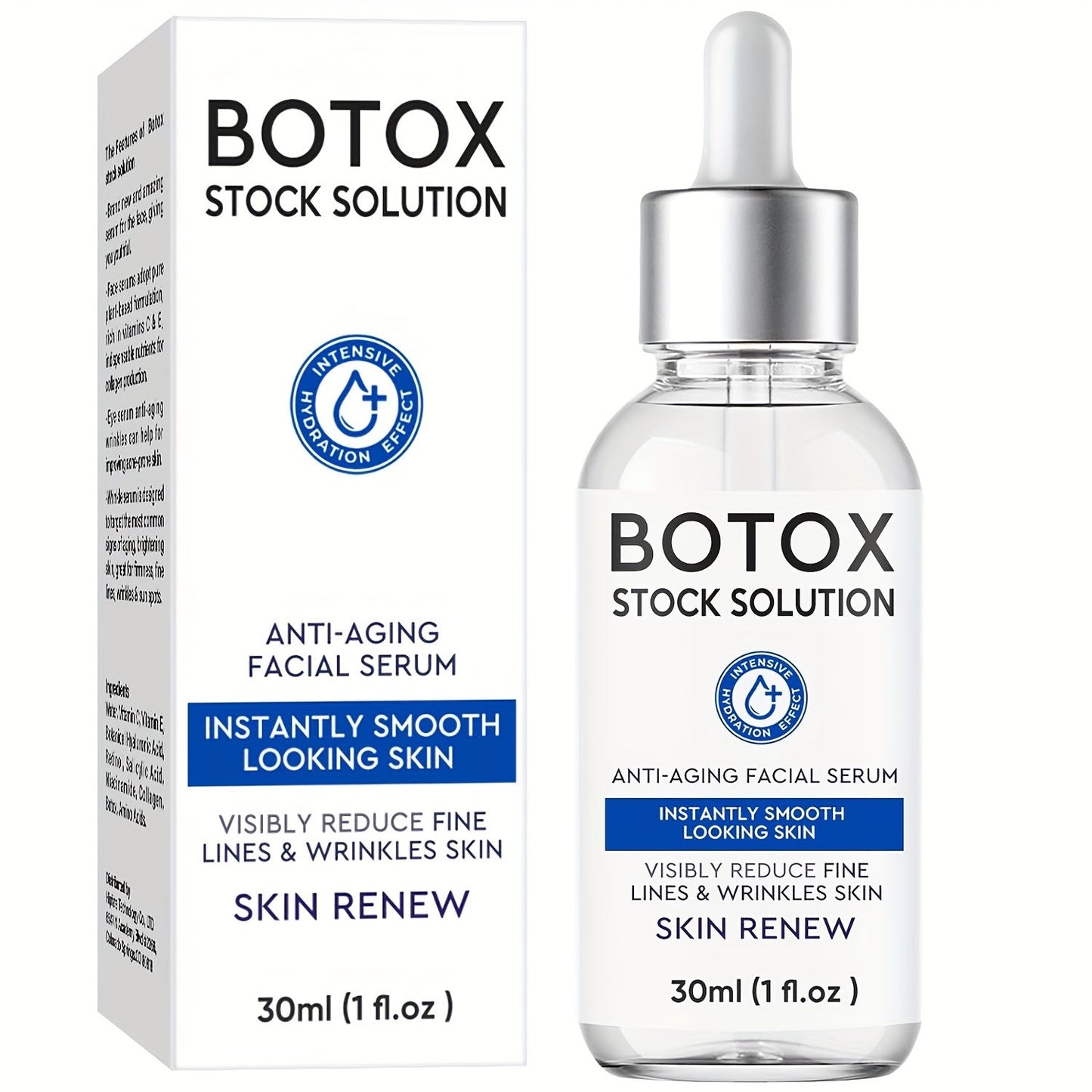 Botox Stock Solution Facial Serum, Instant Face Lift Serum With Vitamins C (1.01oz)