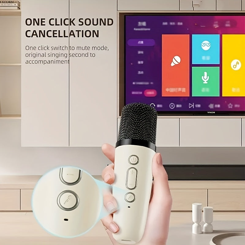 Speaker With Microphone Set, Home Karaoke Machine, Portable Handheld Karaoke Mics Speaker Machine For Adults
